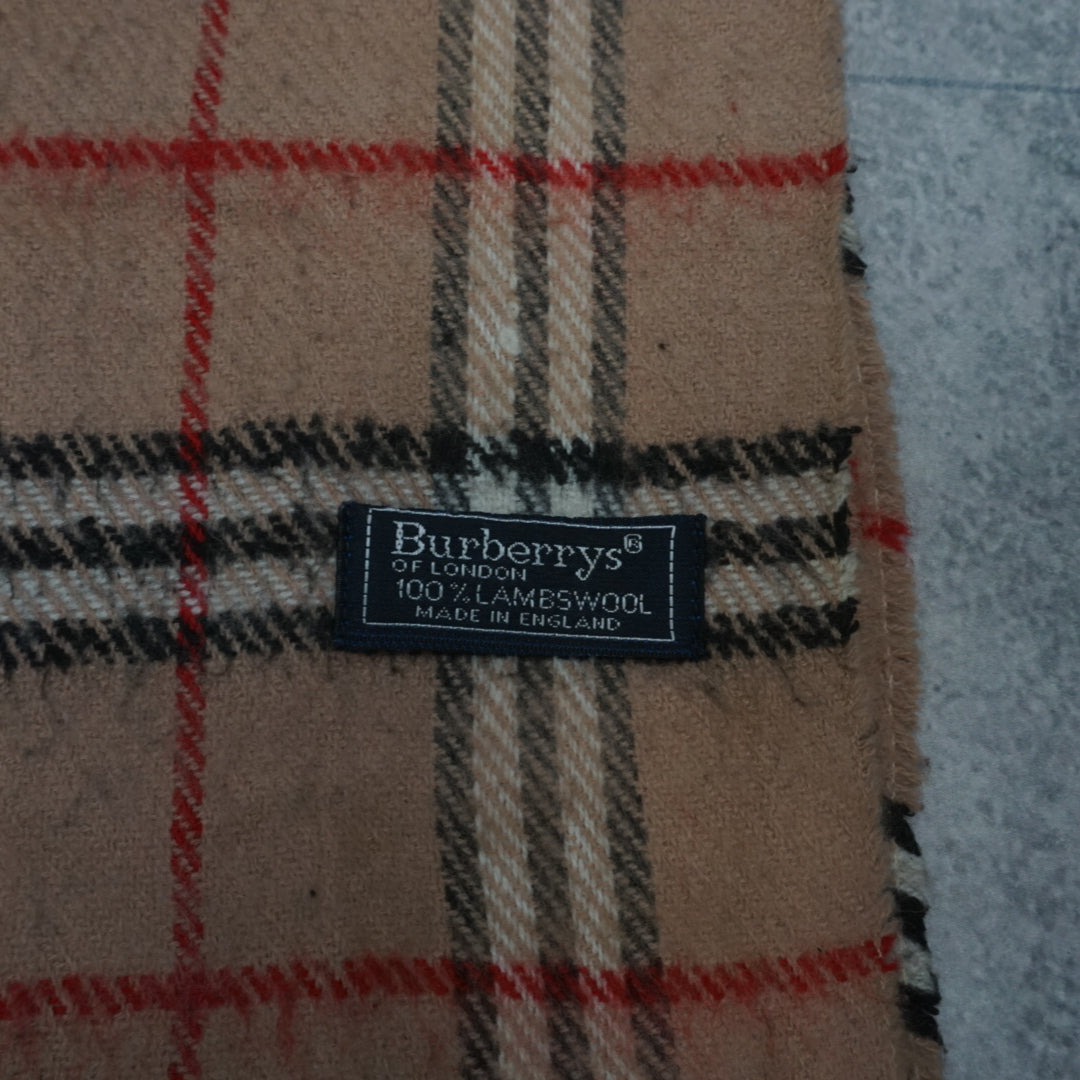 90s Burberrys Nova Check Lambswool Scarf