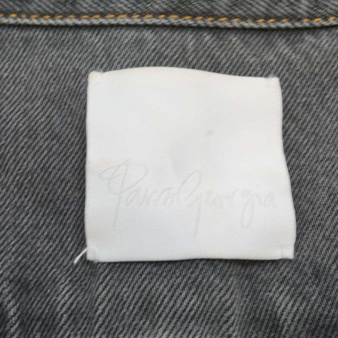 Paris Georgia Black wash button up Denim Jacket