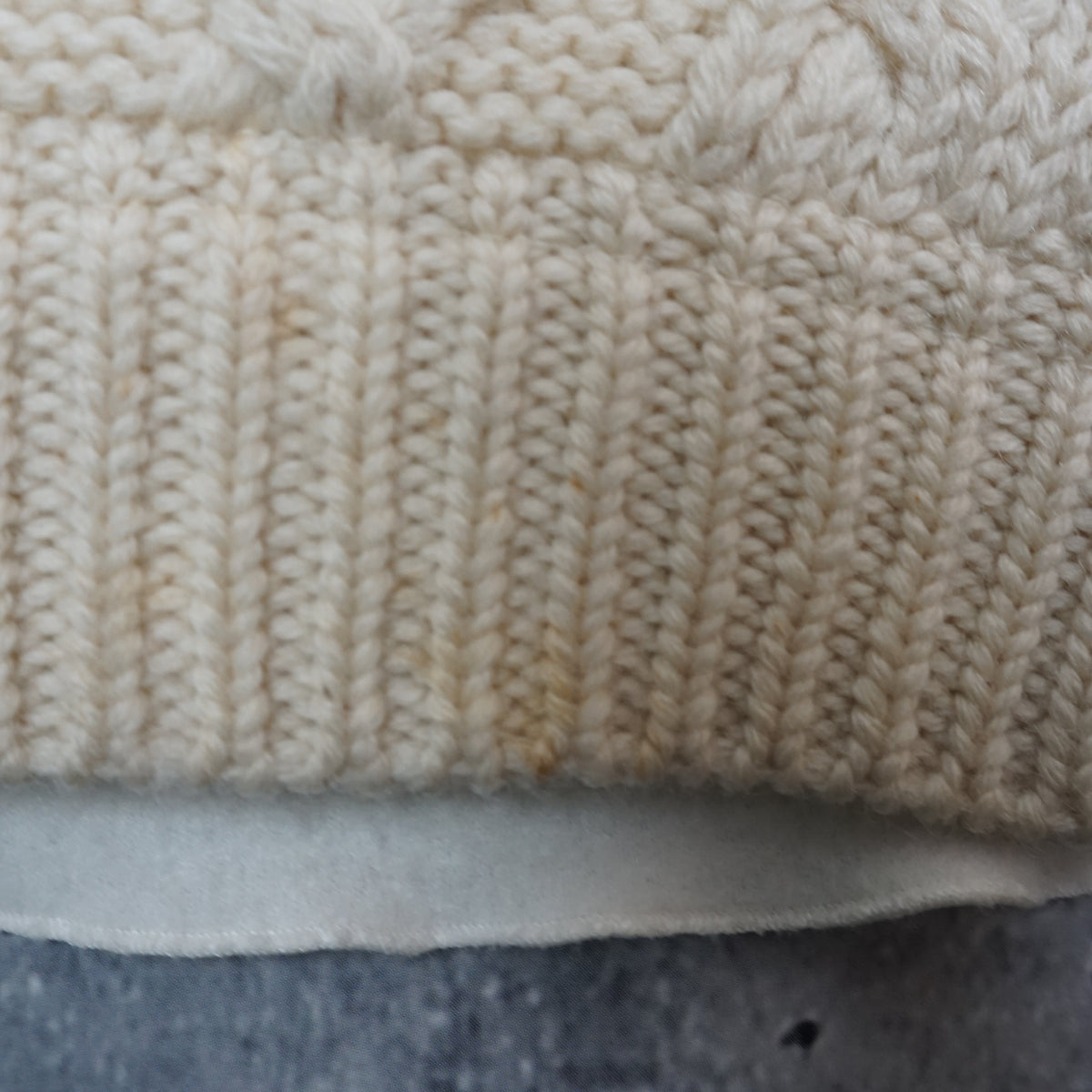 Rebuild By Needles Cable Knit Fleece Panel Sweater