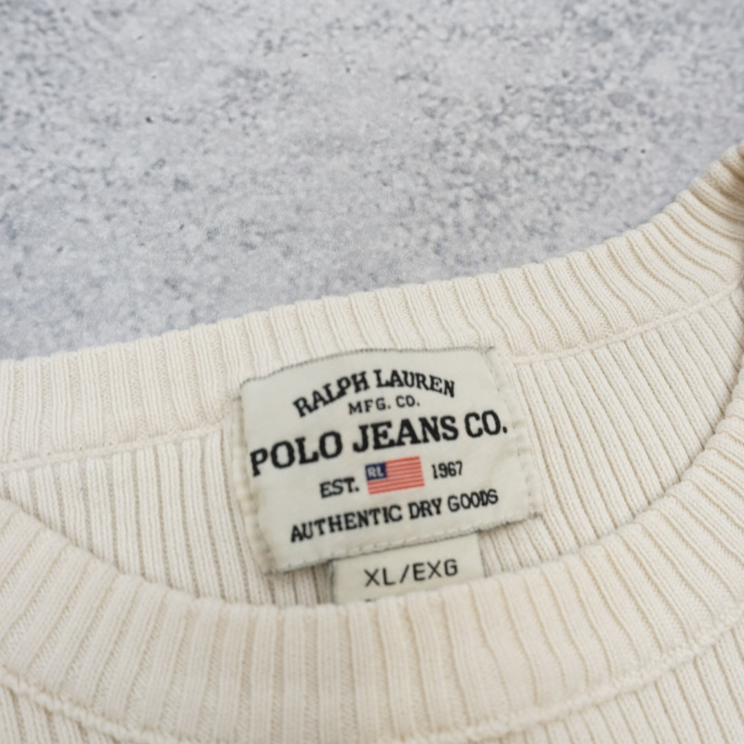 90s Polo Jeans Co. Ribbed Striped Knit Sweater