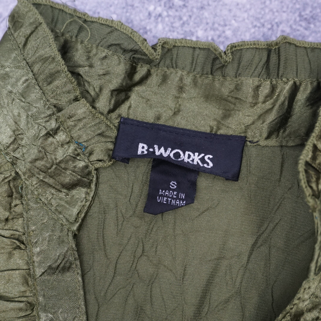 2000s B-Works Ruffled Front Blouse