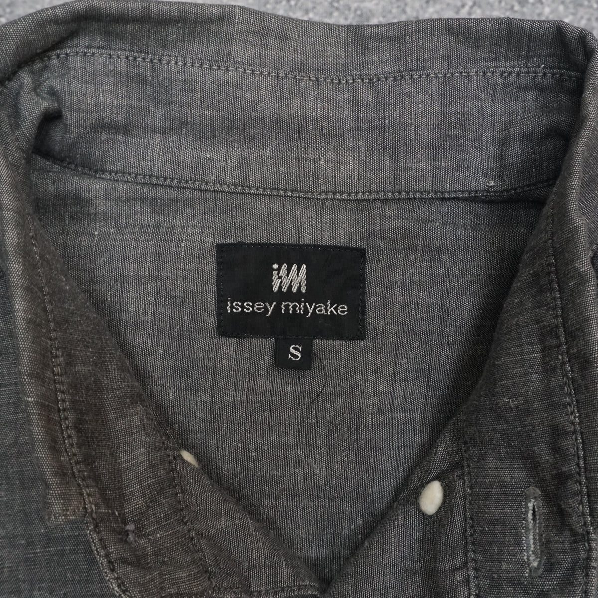 Issey Miyake Grey Linen Short Sleeve Shirt