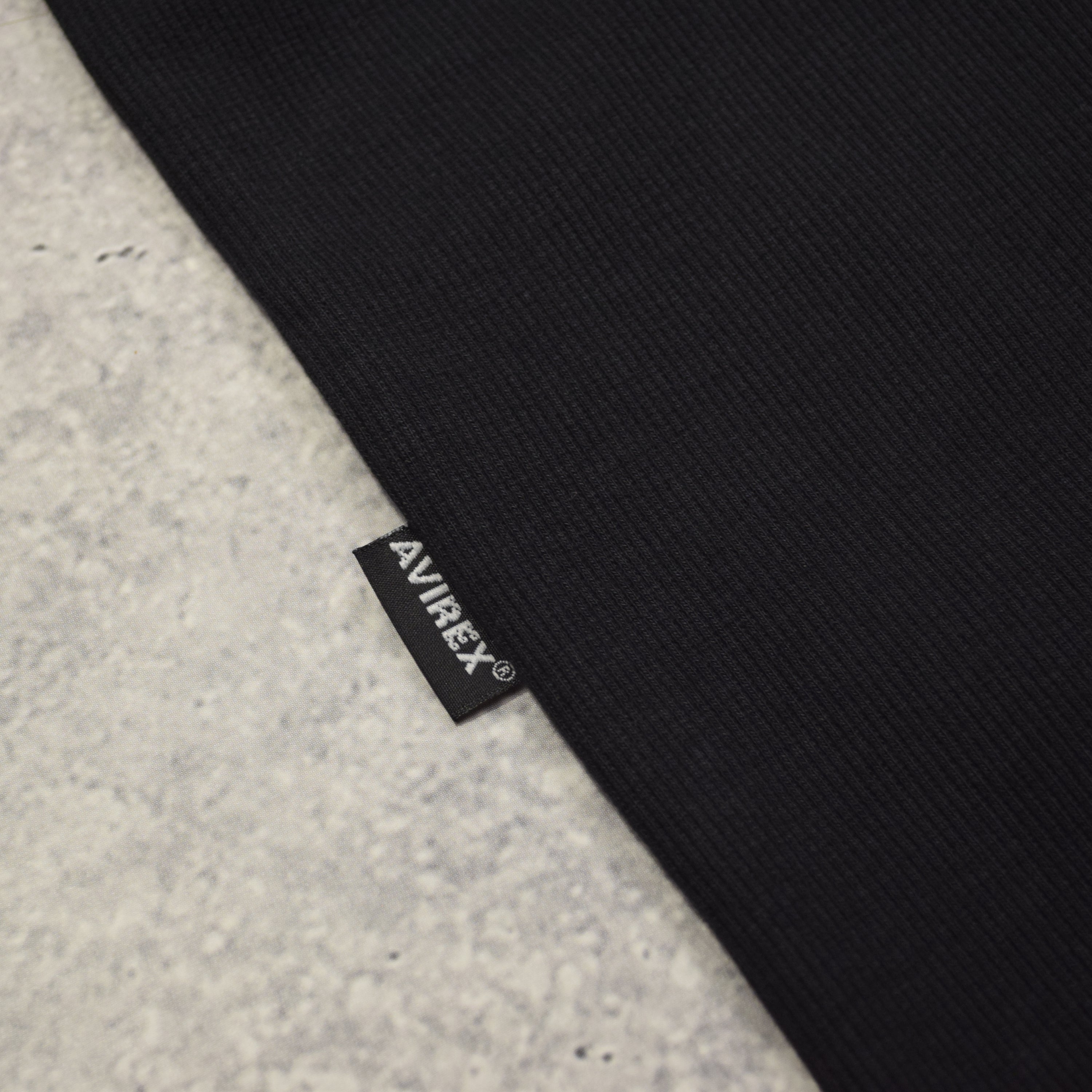 Avirex Ribbed Henley T-Shirt Henley