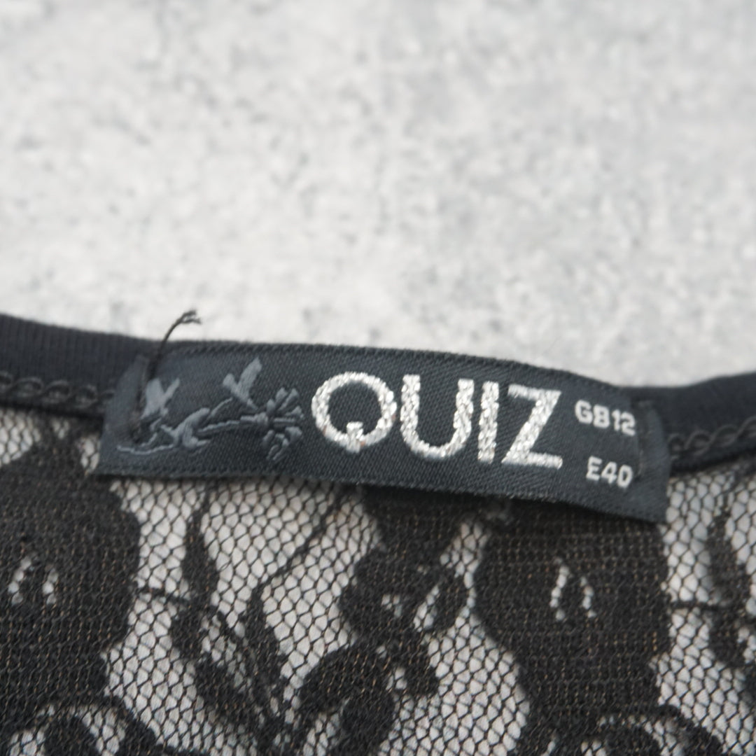 Quiz Skull Graphic Striped Top