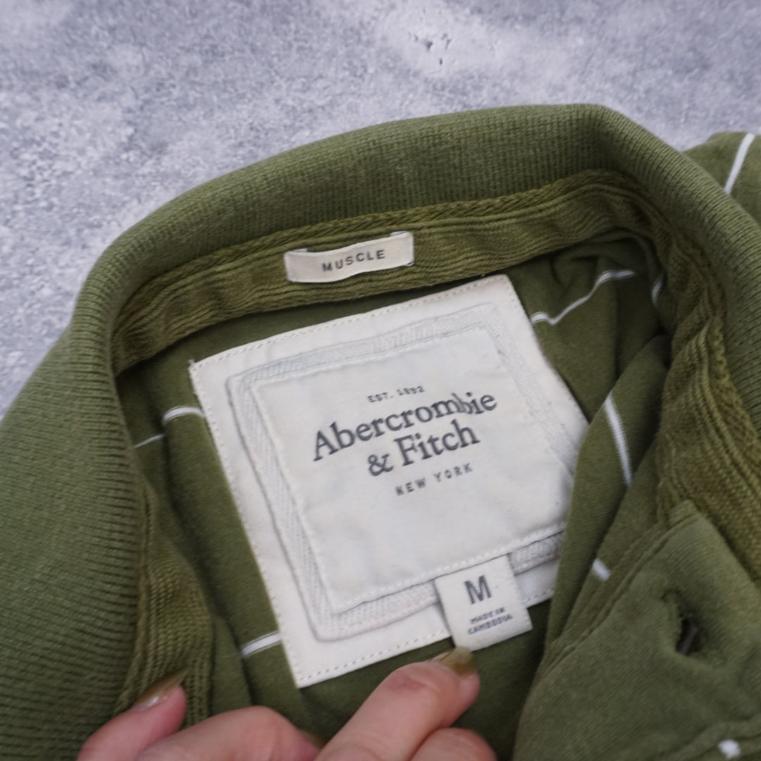 2000s Abercrombie & Fitch Muscle Fit Striped Polo
