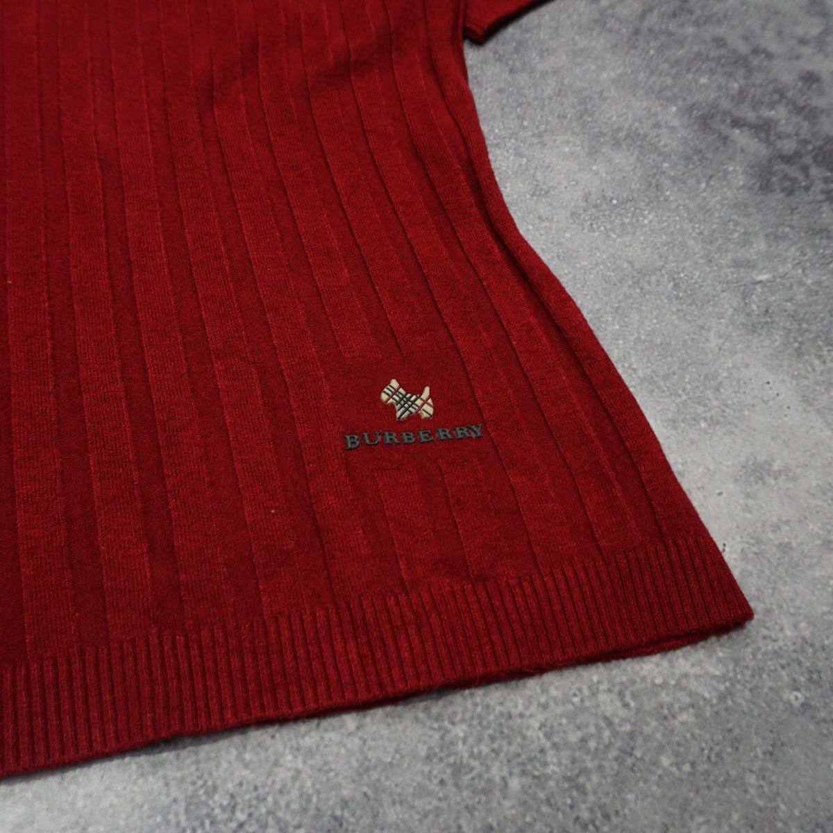 Burberry V-Neck Ribbed Top