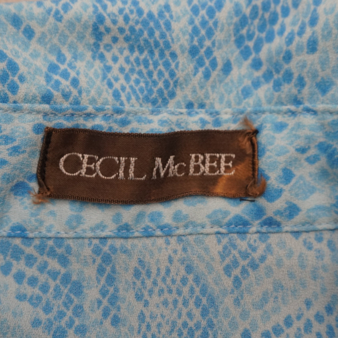 2000s Cecil Mc Bee Snakeskin Blouse