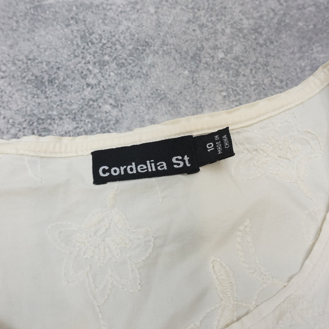 Cordelia St Embroidered Floral Sleeveless Dress