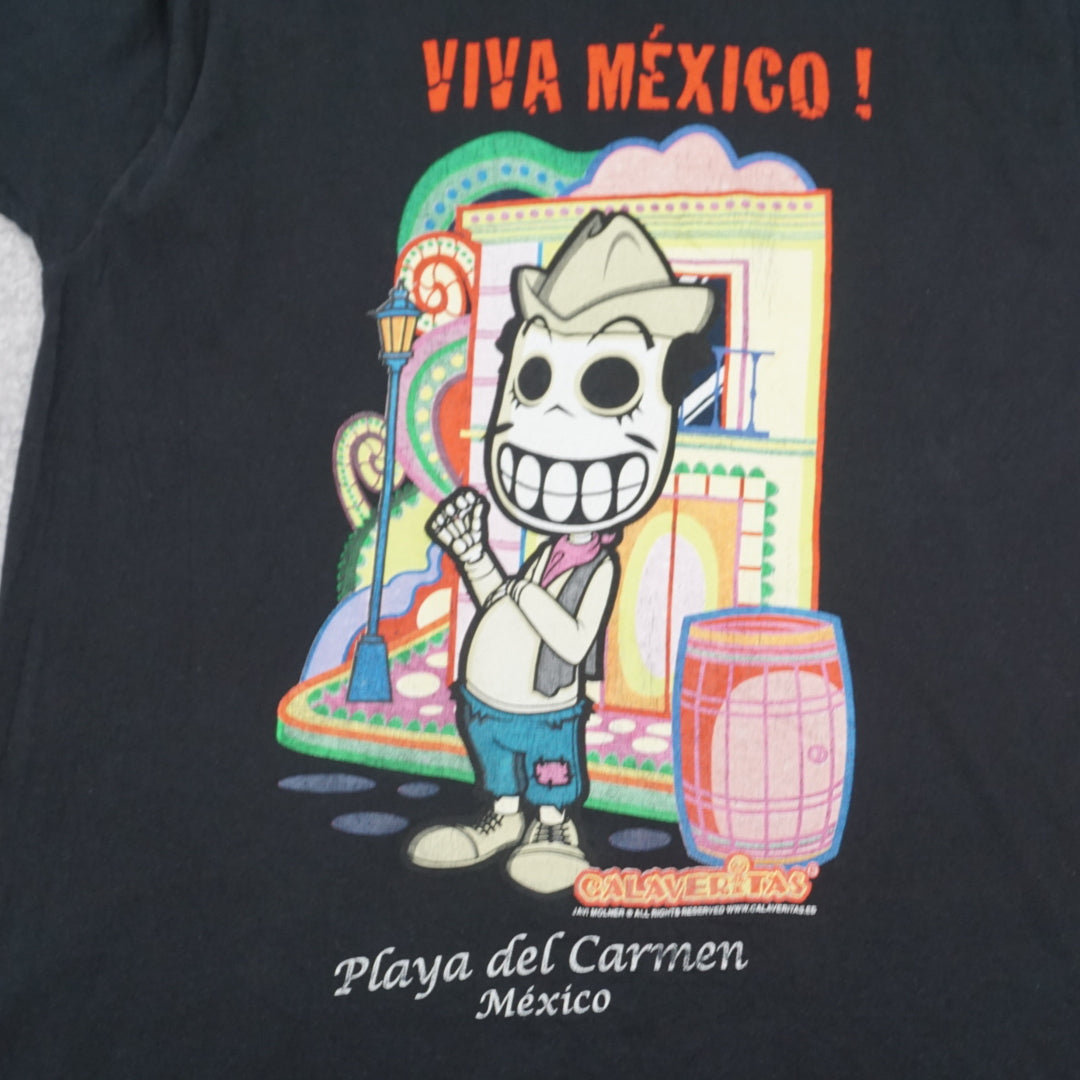 2000s Calaveritas Viva Mexico Graphic T-Shirt