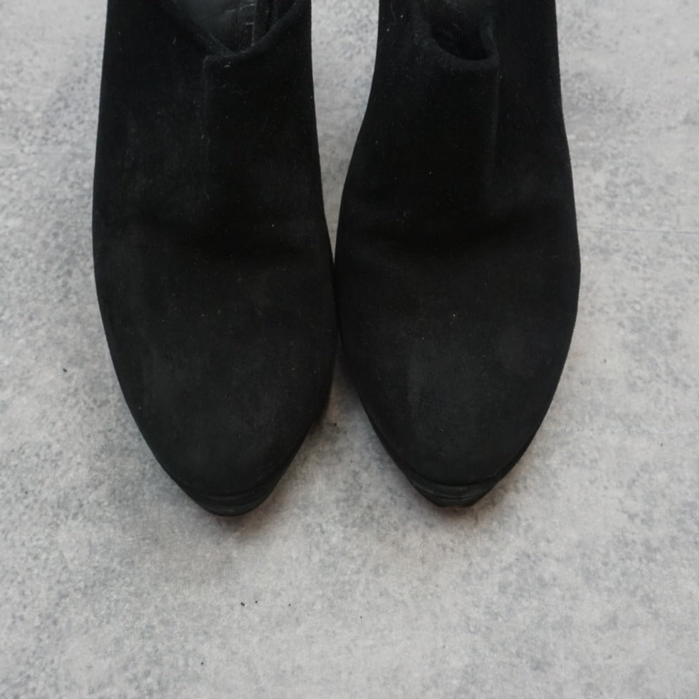 2000s Vero Cuoio Suede Platform Block Heel Heels Mule