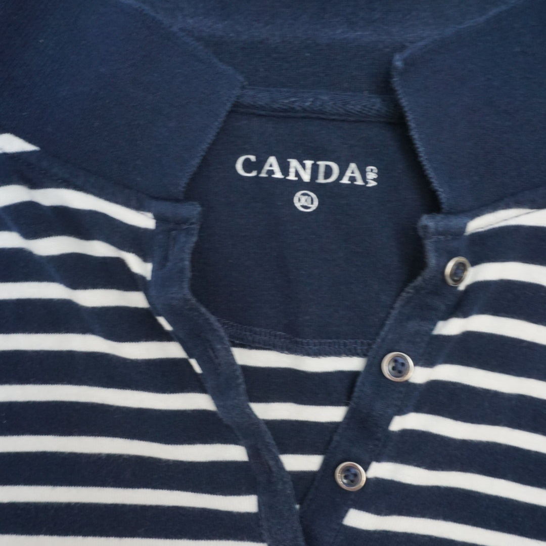 Canda Striped Henley Top
