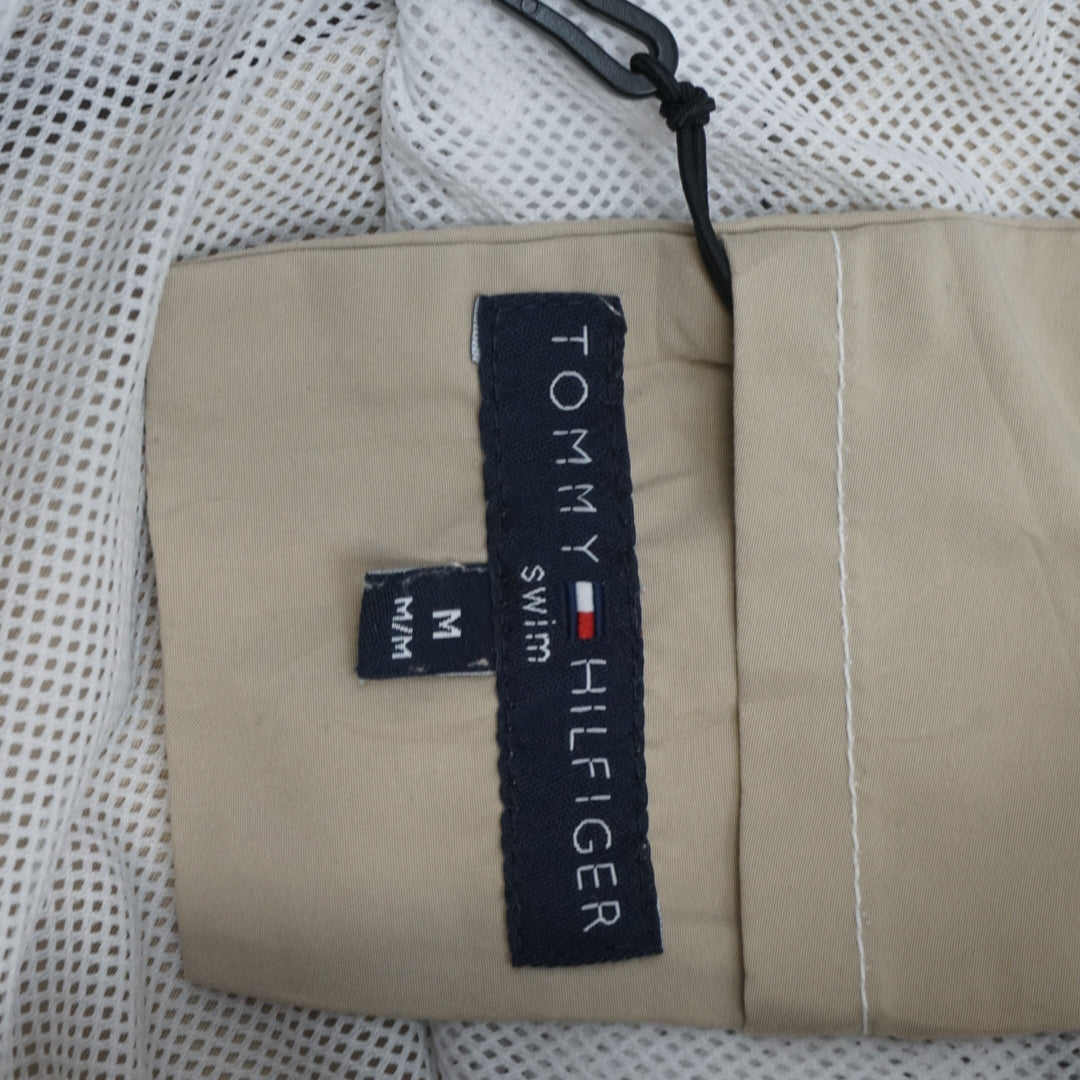 2000s Tommy Hilfiger Flag Stripe Swim Board Shorts