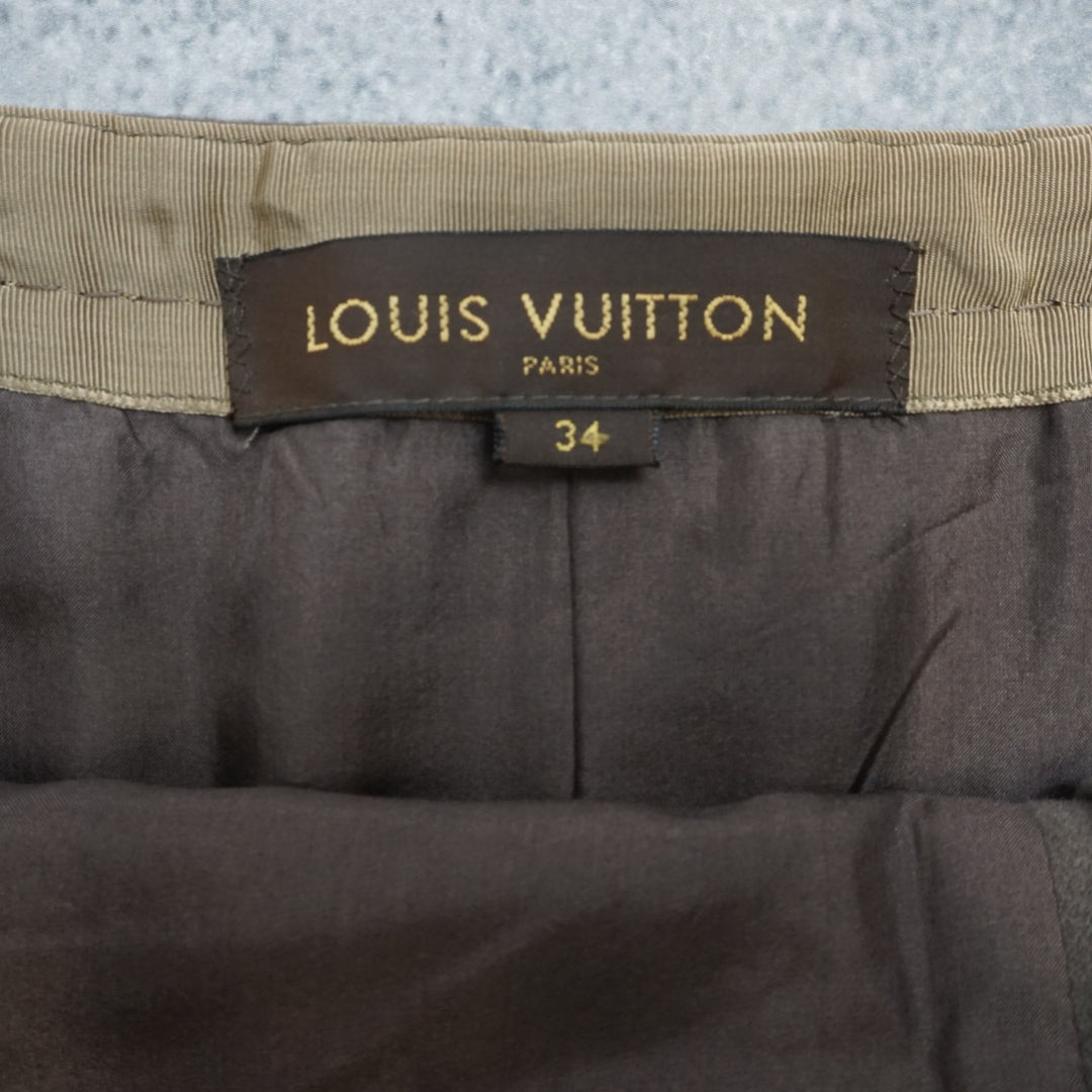 Louis Vuitton Wool Cashmere Wrap Mini Skirt