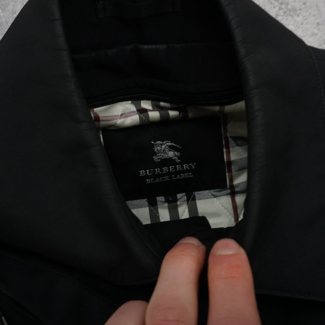 2000s Burberry Black Label Nylon Trench Coat