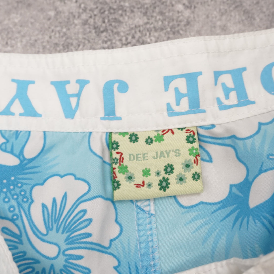 2000s Dee Jay's Floral Hawaiian Board Shorts