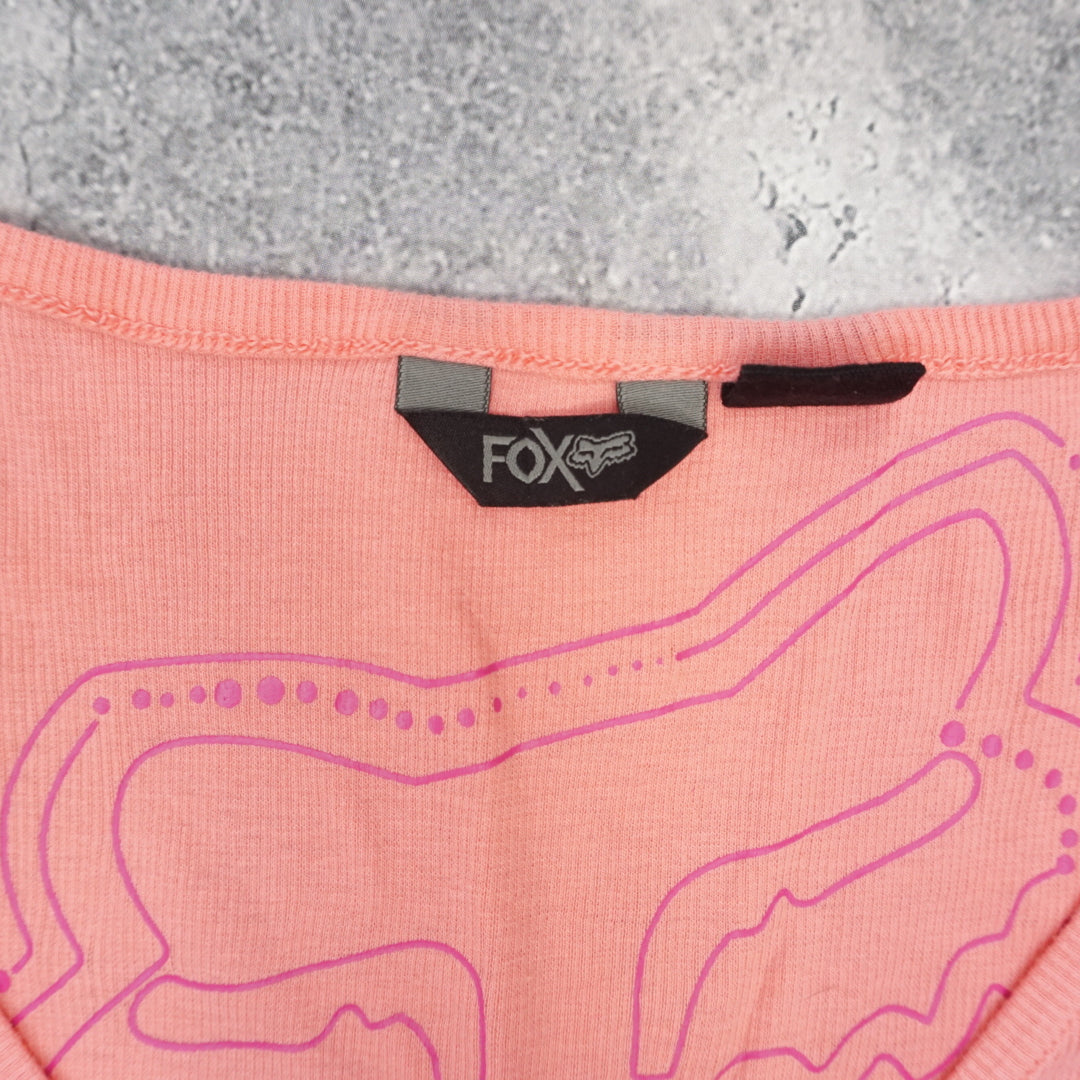 2000s Fox Ribbed Graphic Top Tee