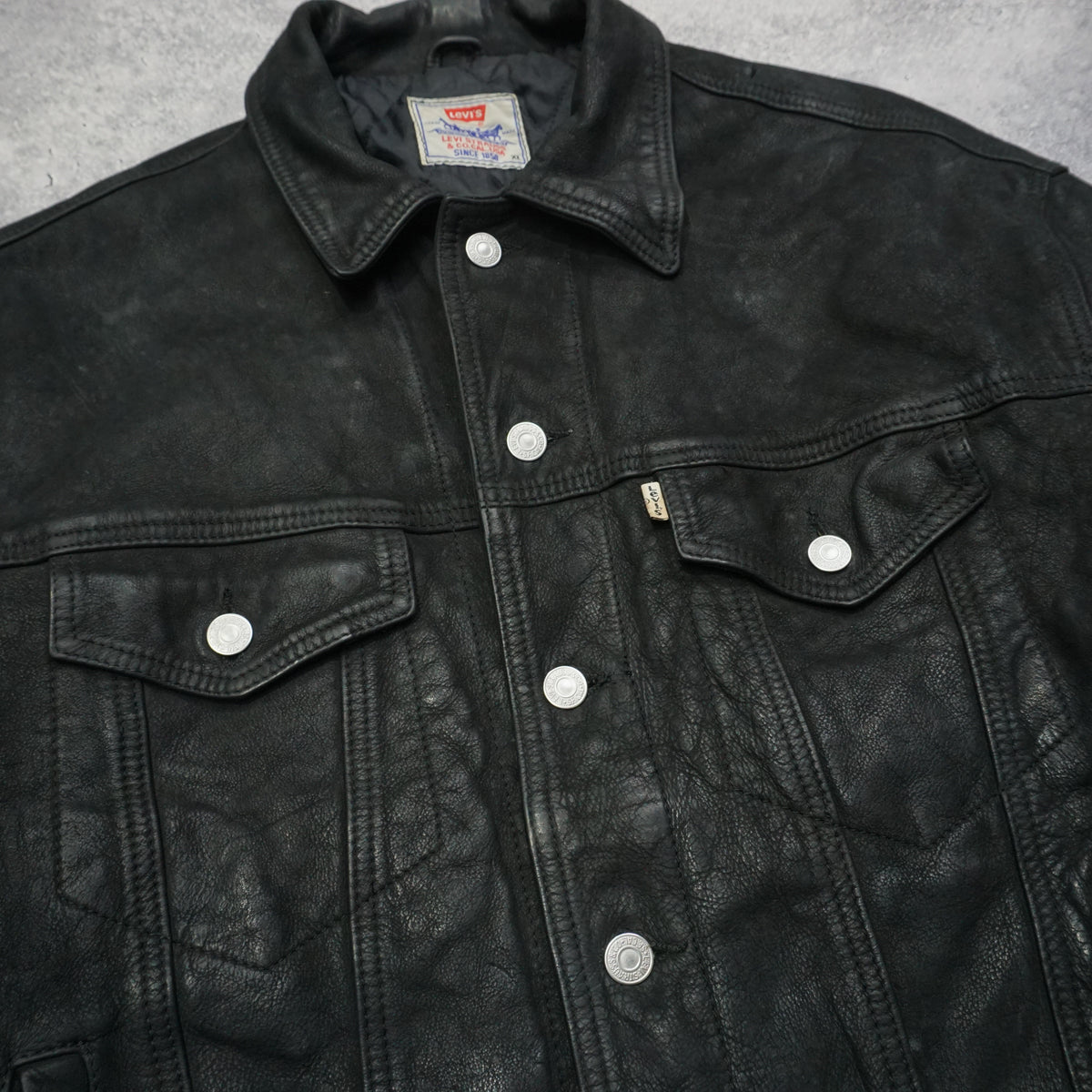 2000s Levi's Leather Trucker Jacket