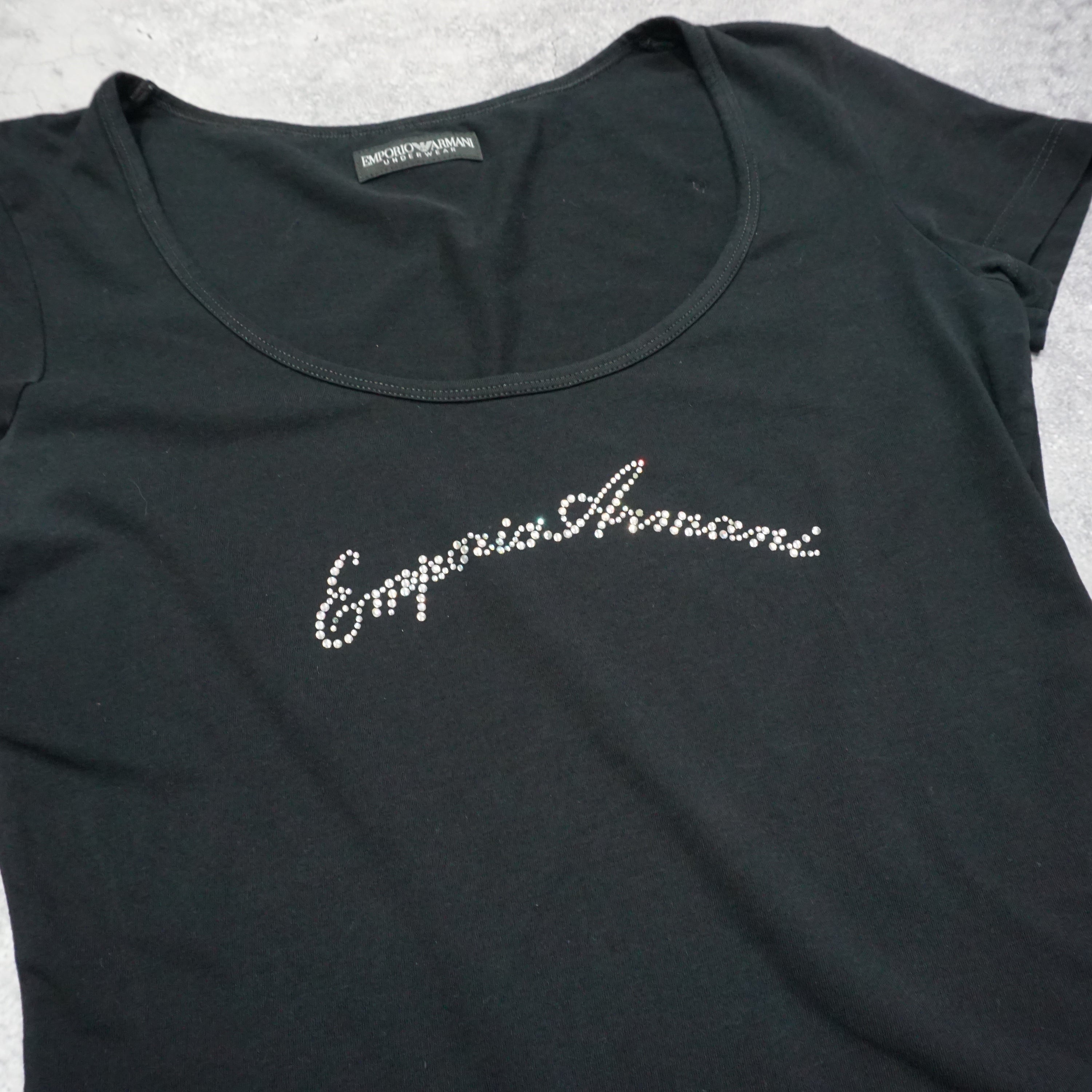 2000s Emporio Armani Embellished T-Shirt