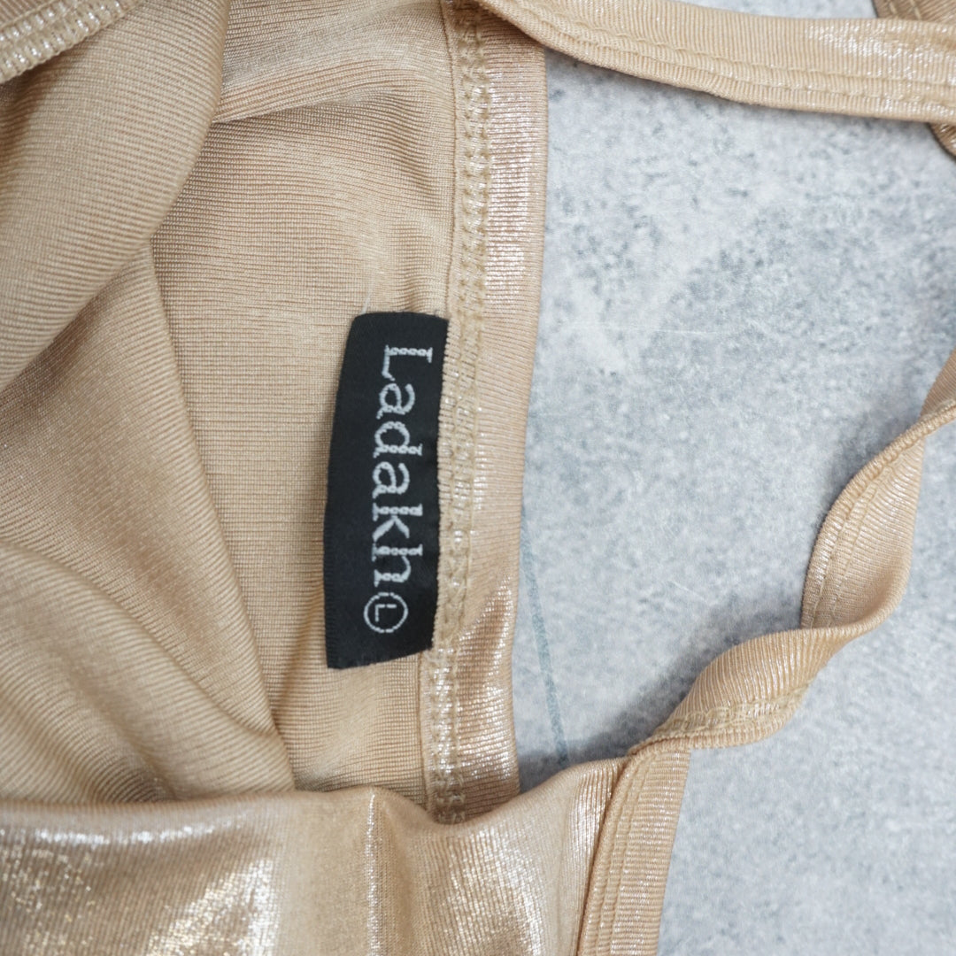 2000s Ladakh Metallic Halter Top