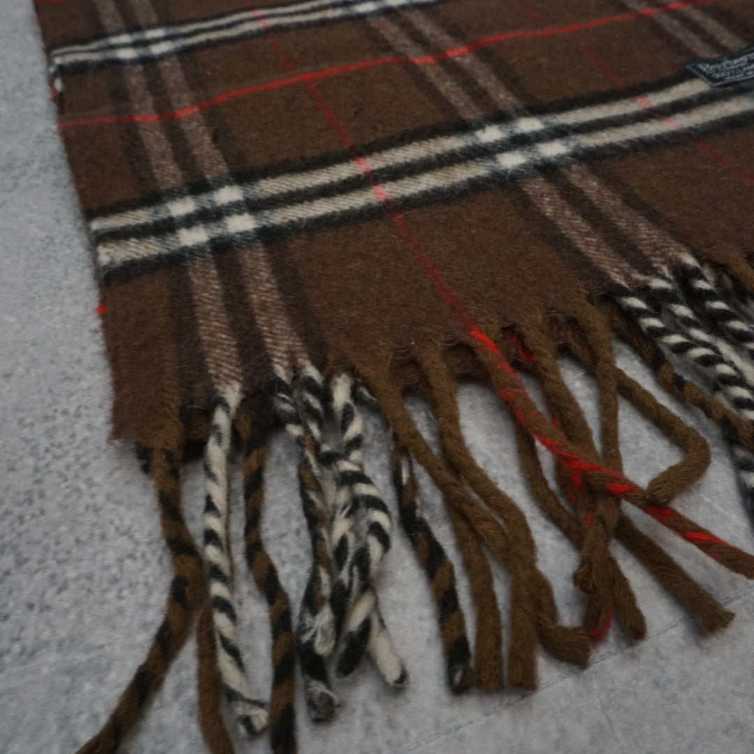 90s Burberrys Nova Check Lambswool Scarf