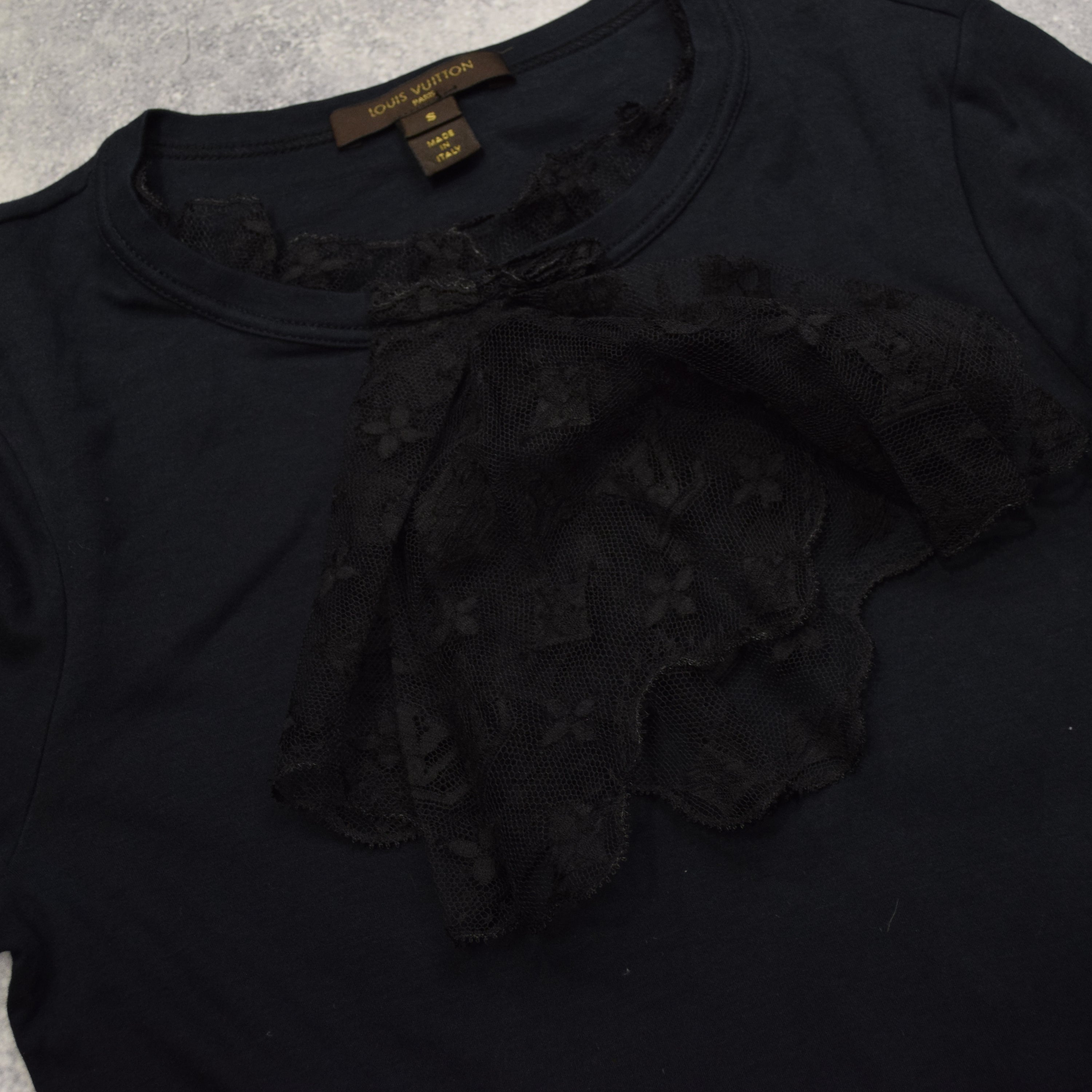 2000s Louis Vuitton Lace Detail T-Shirt