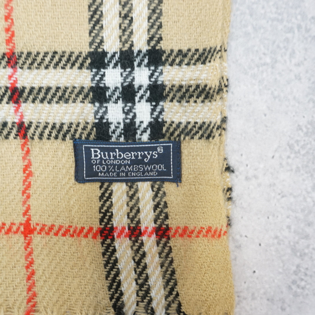 Burberrys Checked Lambswool Scarf