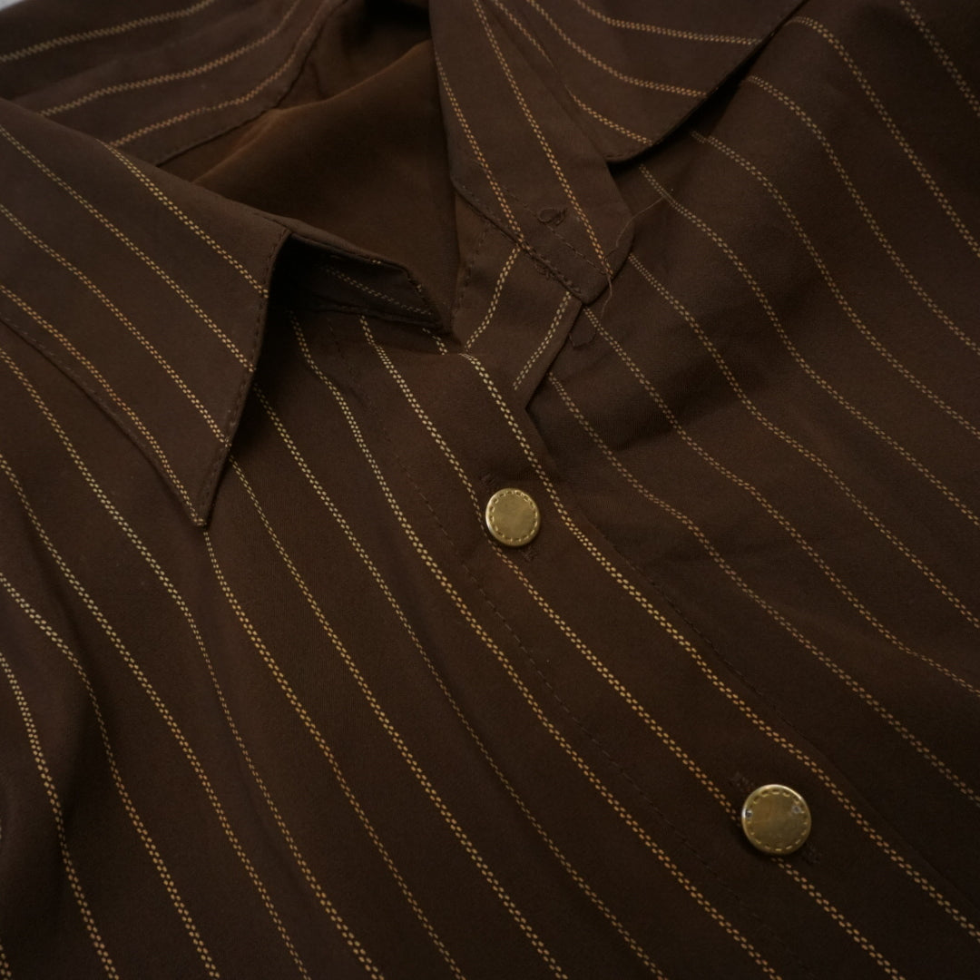 70s Pinstripe Satin Shirt