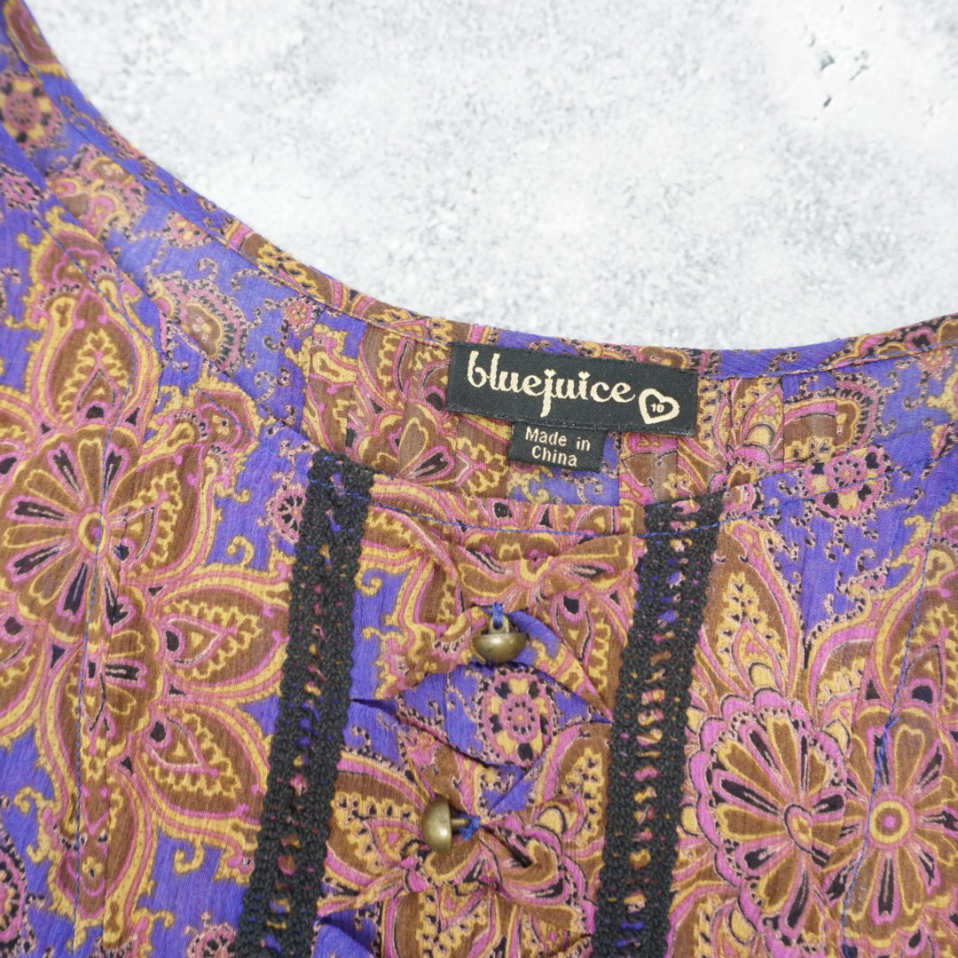 2000s Bluejuice Floral Print Top
