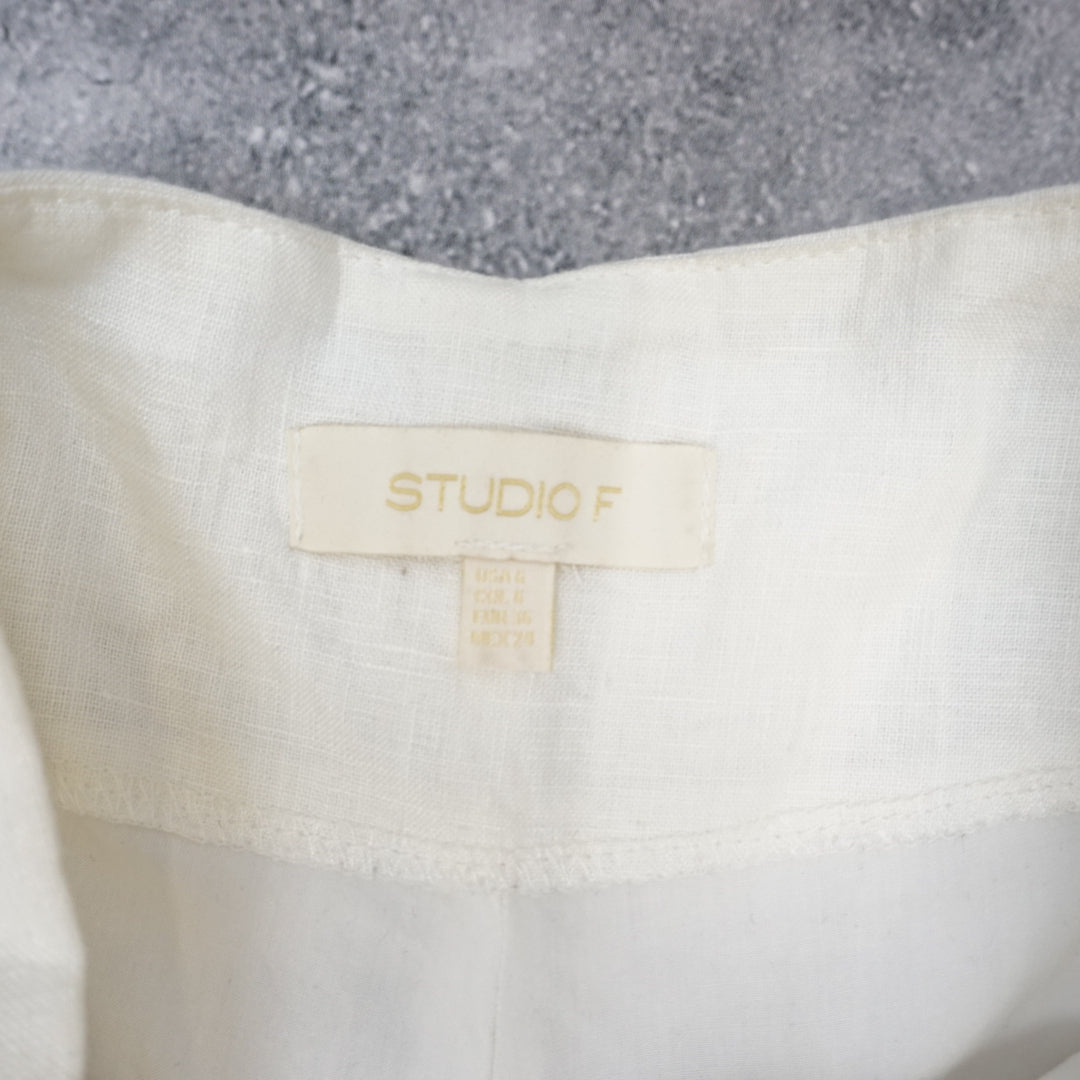 Studio F Linen Button Up Pants