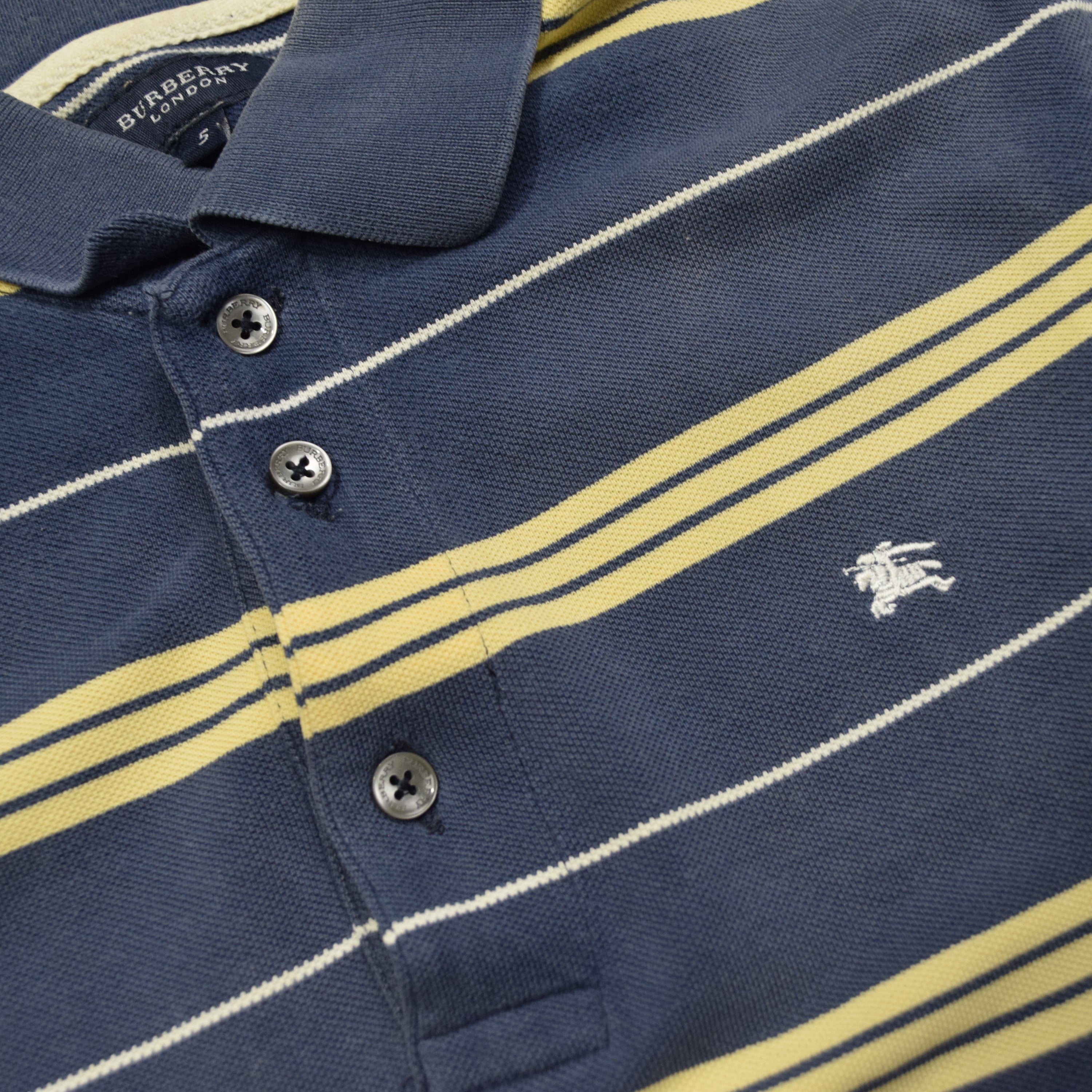 2000s Burberry Striped Polo