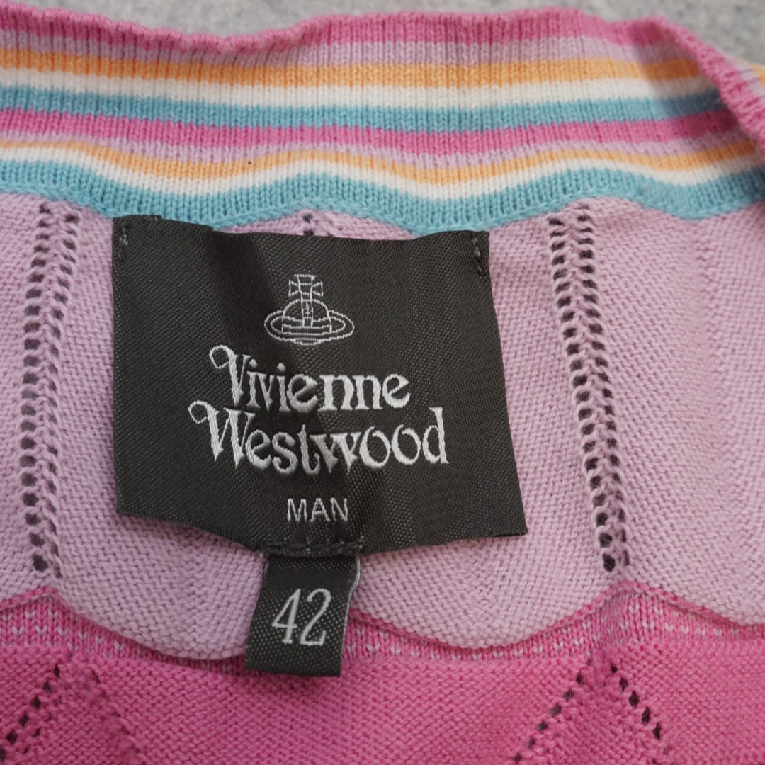 Vivienne Westwood Striped Short Sleeve Cardigan