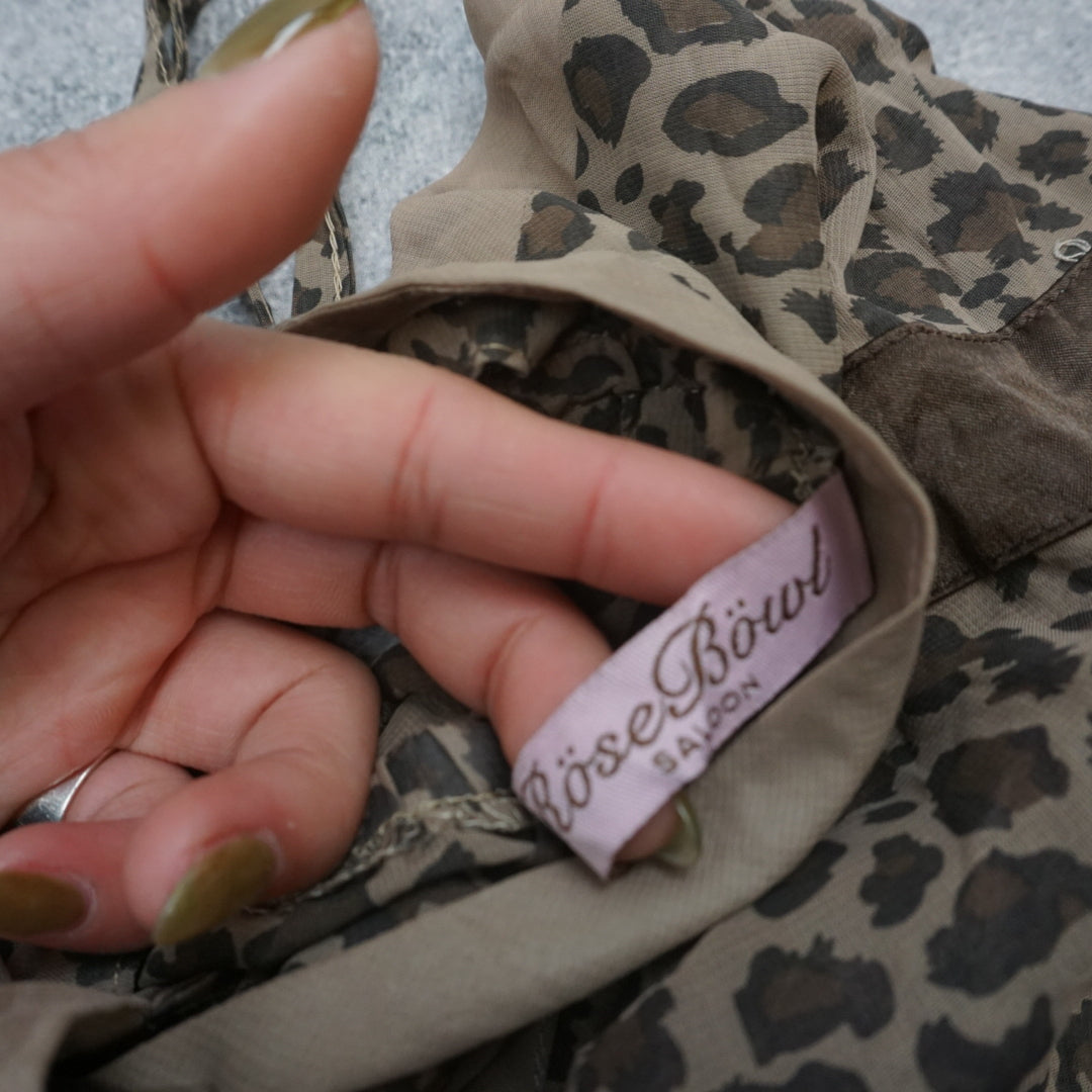 2000s Rose Bowl Leopard Print Cami