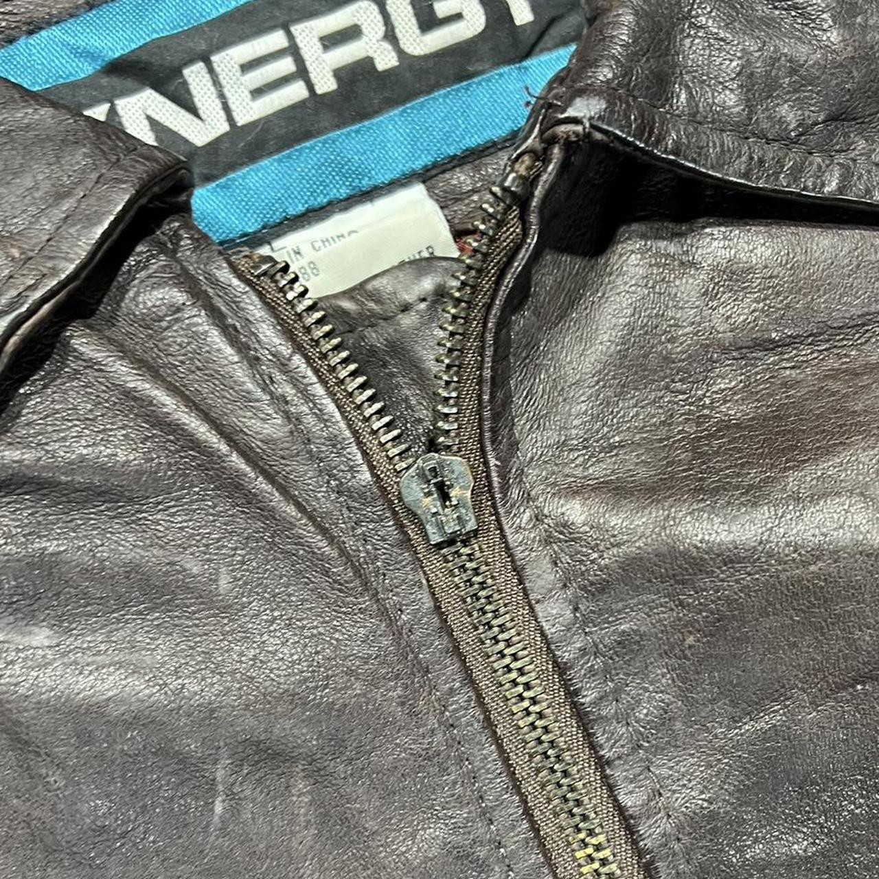 90s Synergy Retro Genuine Leather Jacket Bomber