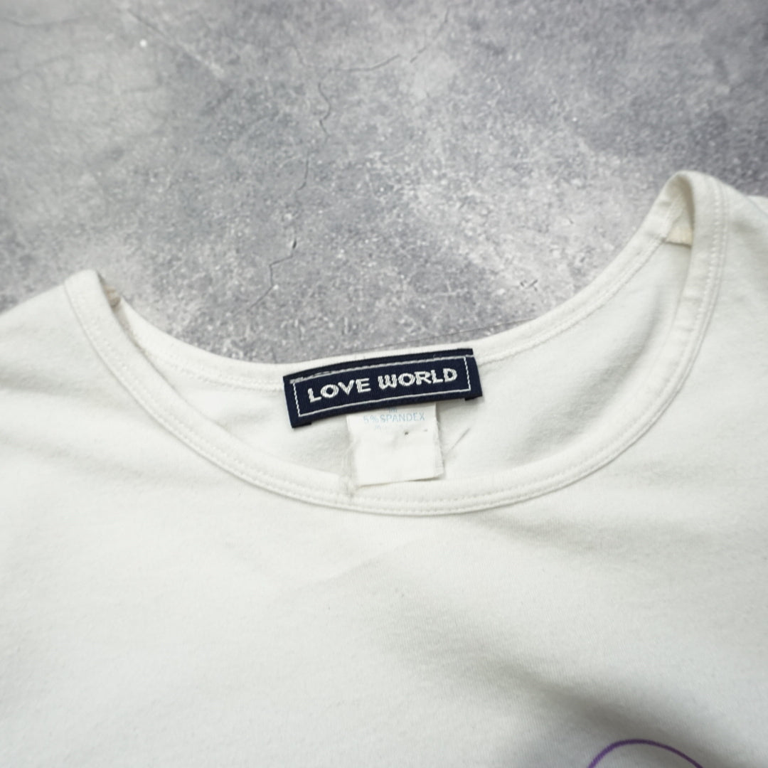 2000s Love World Graphic Top