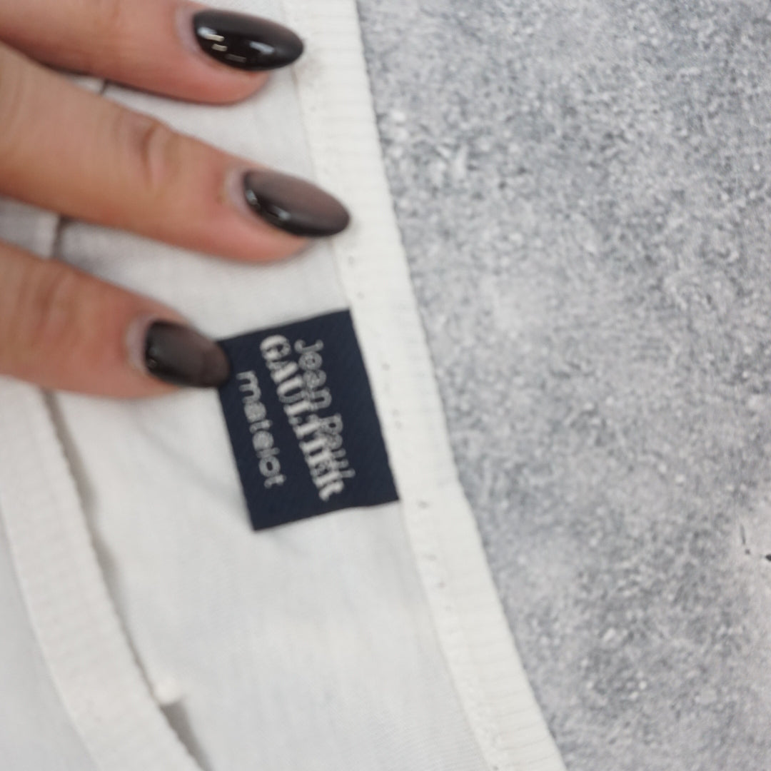 Jean Paul Gaultier Striped Navy White Top Long Sleeve