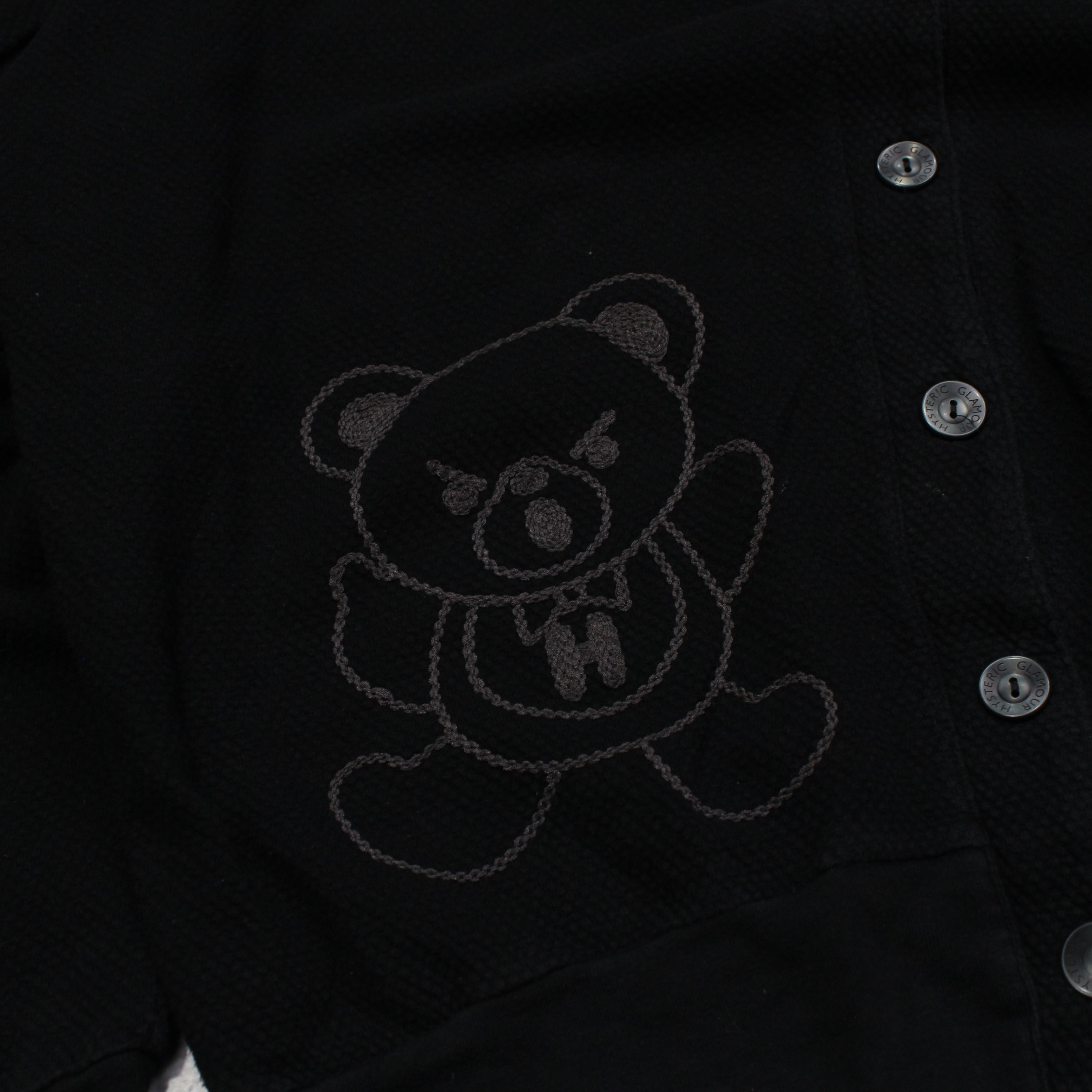Hysteric Glamour Teddy Bear Embroidered Cardigan