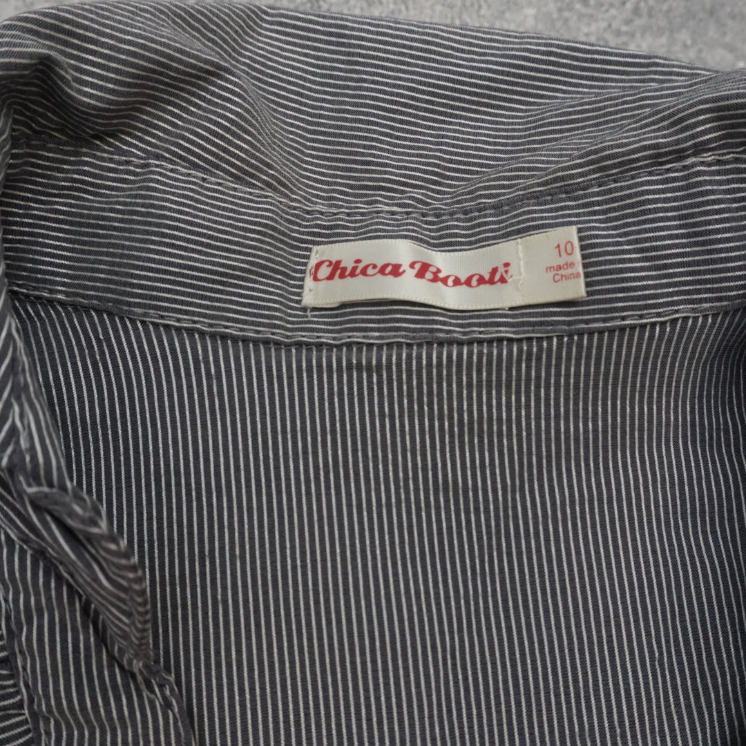 Chica Booti Striped Button Up
