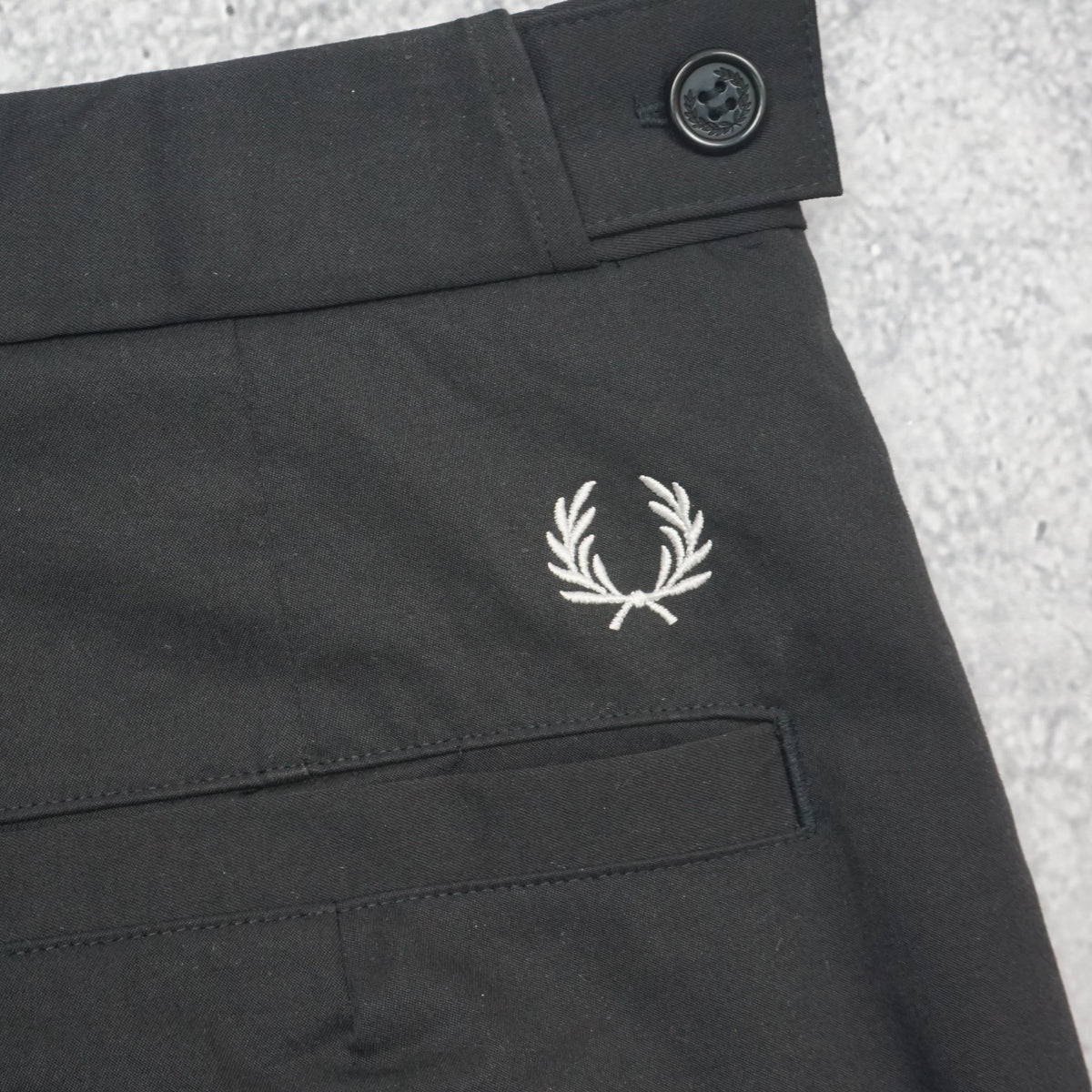 Fred Perry Tailored Black Pleated Pants