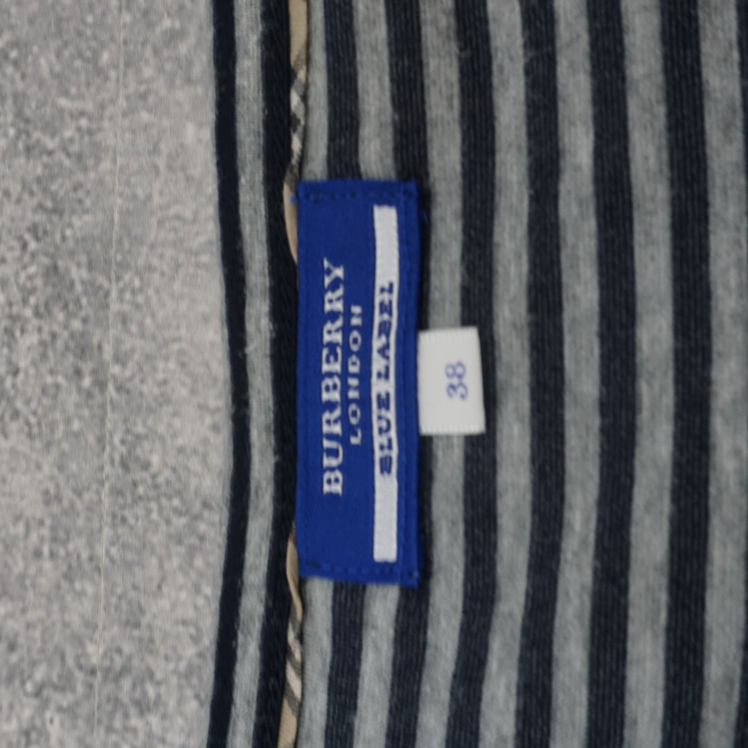 2000s Burberry Blue Label Striped Tie-Sleeve Top