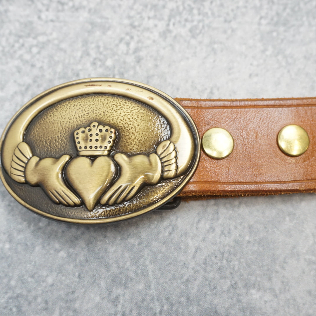 Embellished Brass Buckle Belt