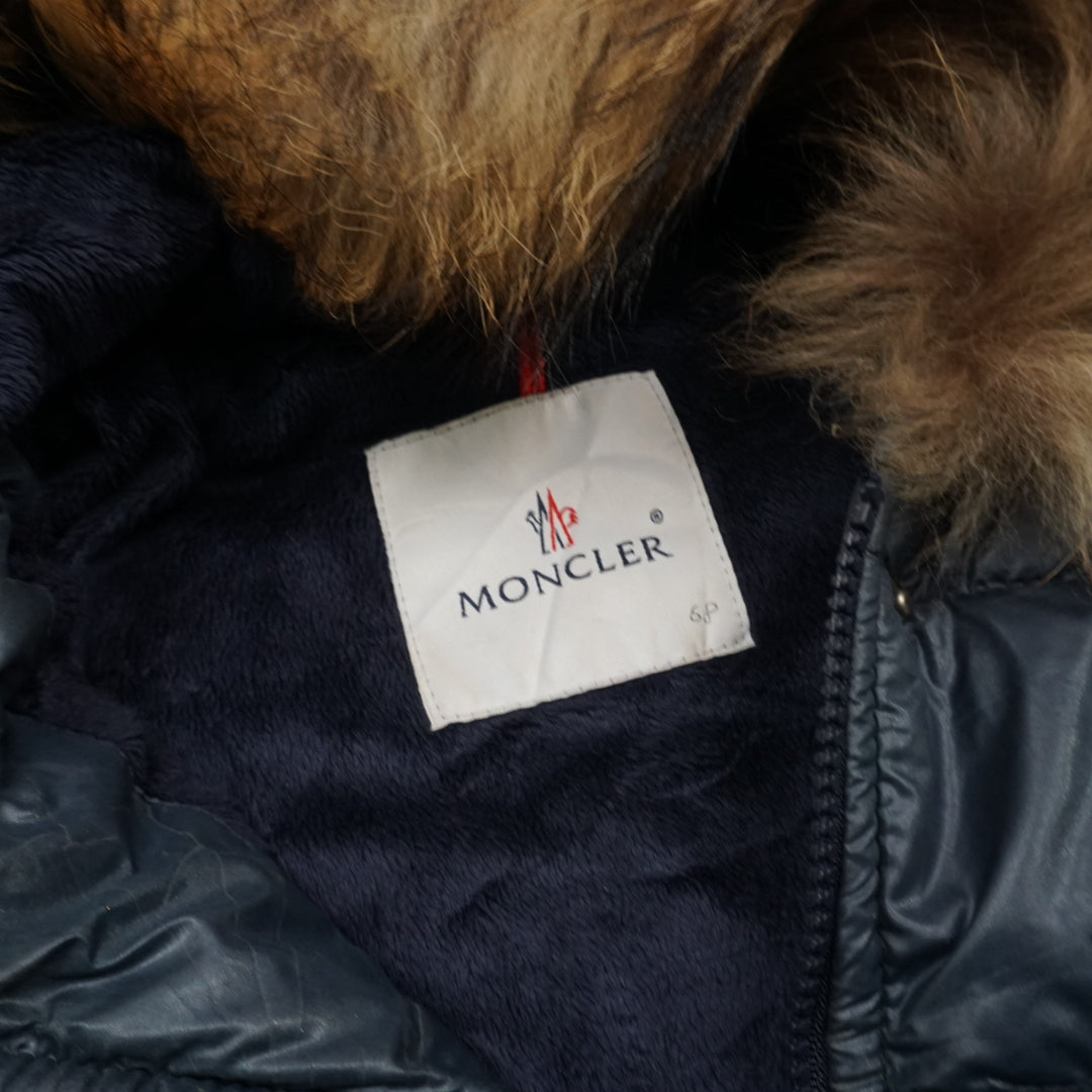 2000s Moncler Fur Hood Down Puffer Jacket