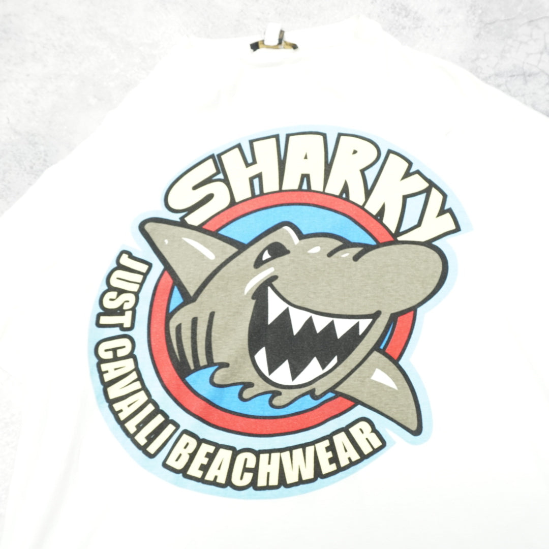 2000s Just Cavalli Shark Graphic T-Shirt