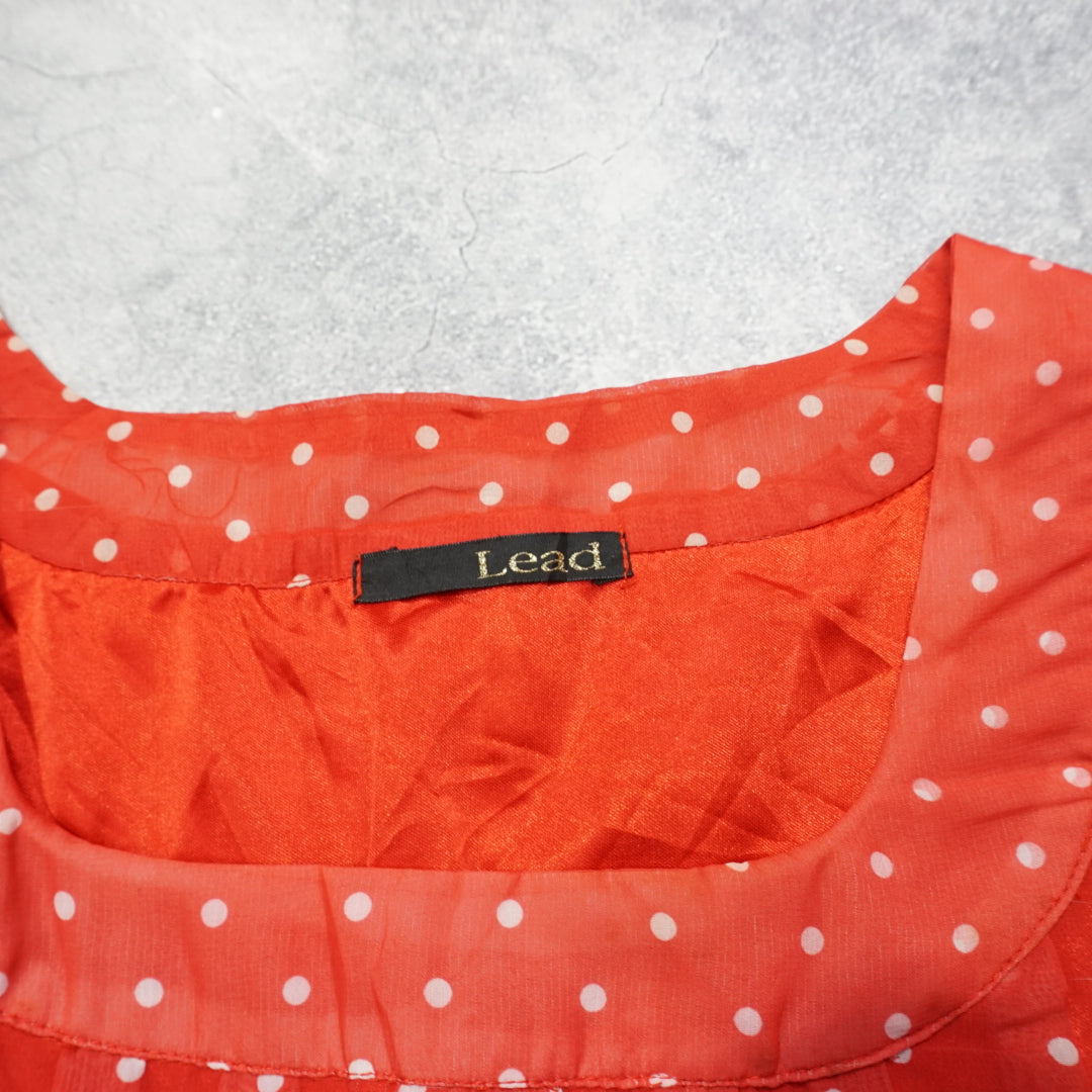 2000s Lead Polka Dot Belted Top