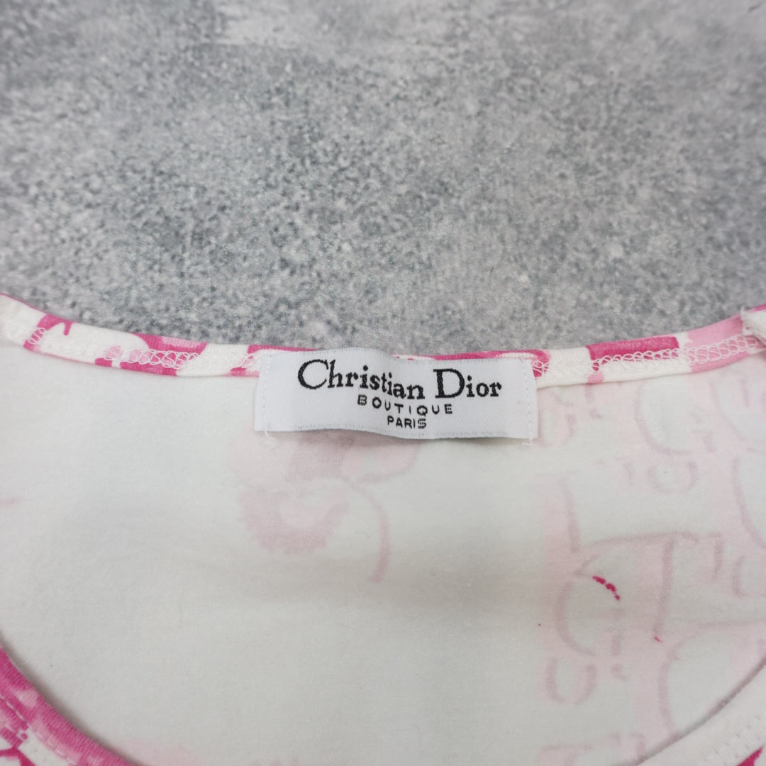 2000s Christian Dior Boutique Diorissimo Monogram Floral T-Shirt