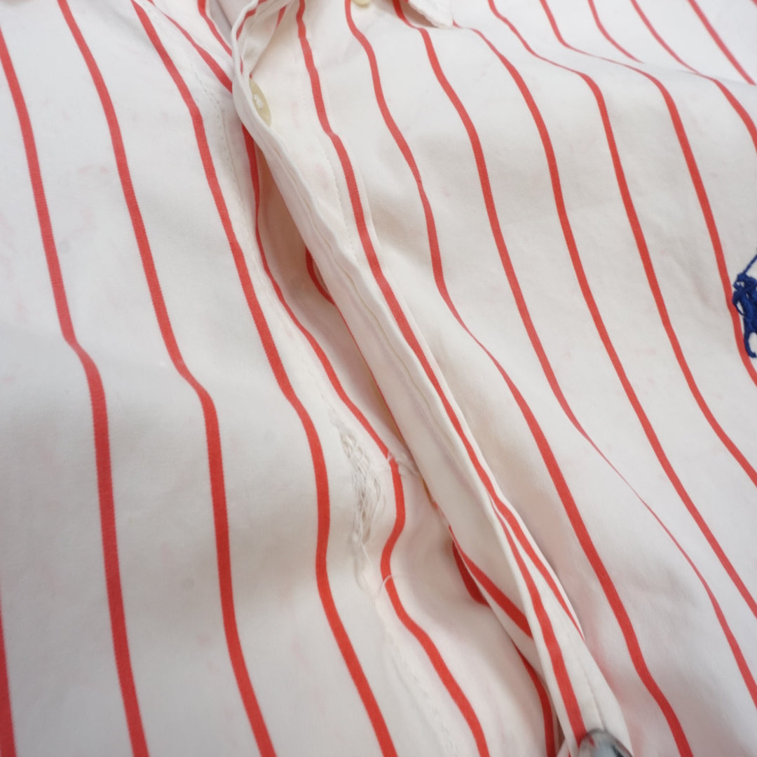 2000s Polo By Ralph Lauren Custom Fit Striped Button Up Shirt
