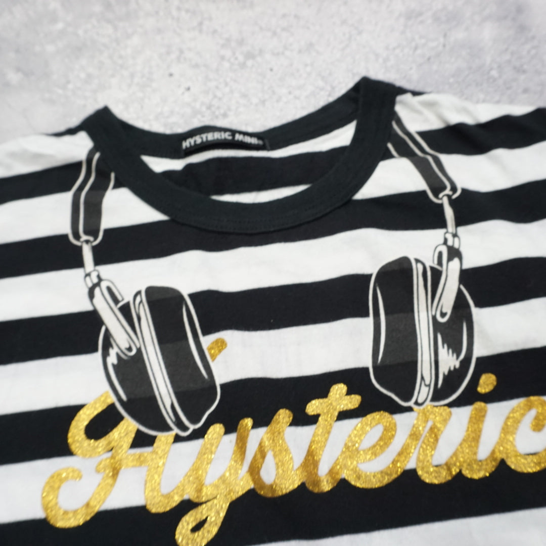 2000s Hysteric Glamour Striped Graphic Tank Top