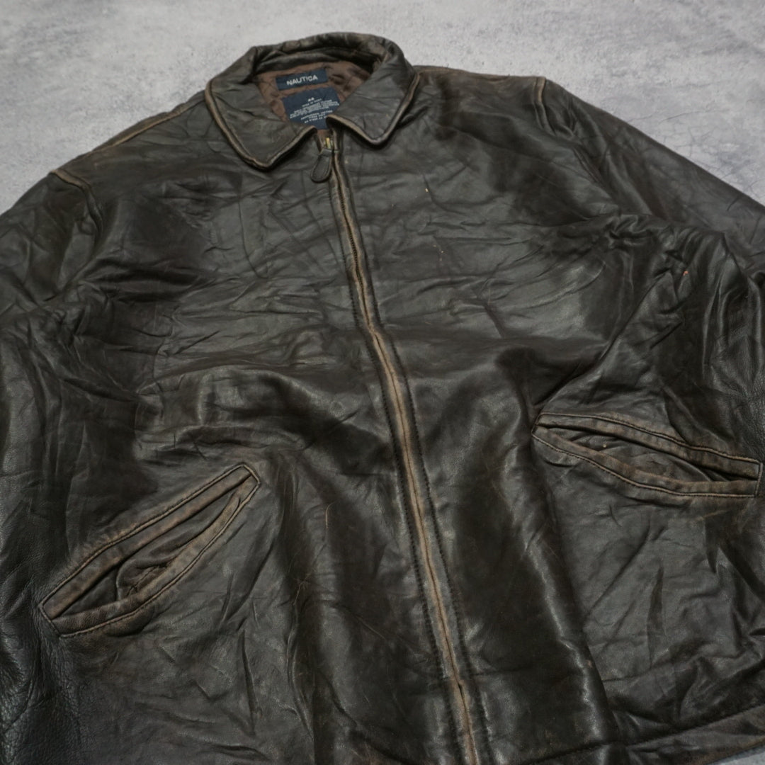 2000s Nautica Leather Jacket