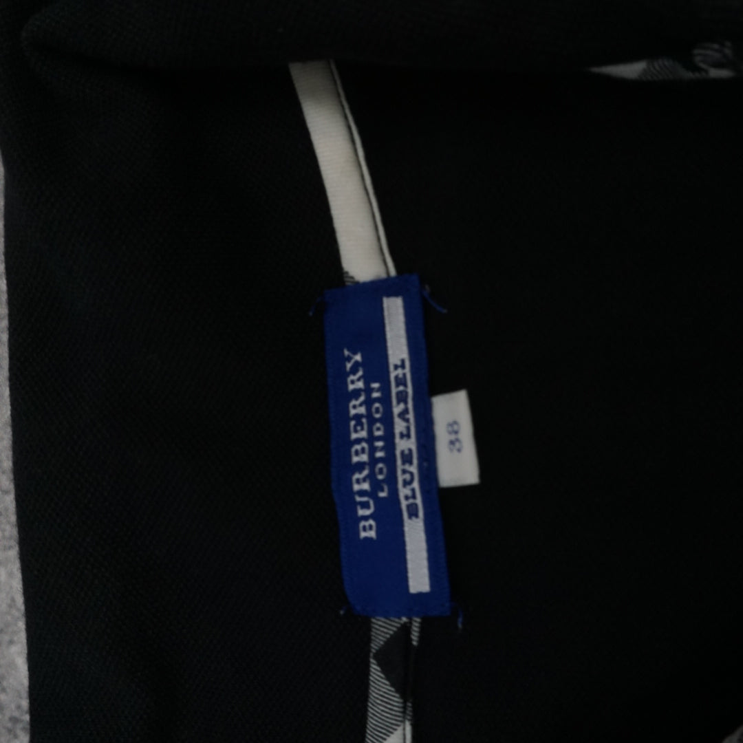 2000s Burberry London Blue Label Nova Check Polo Tee
