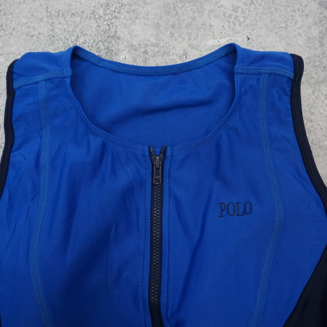 Polo Zip Up Swim Top