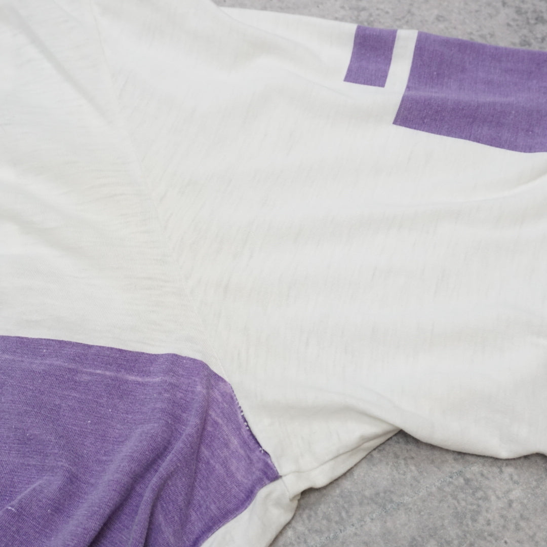 80s Adidas Colour Block Polo Tee